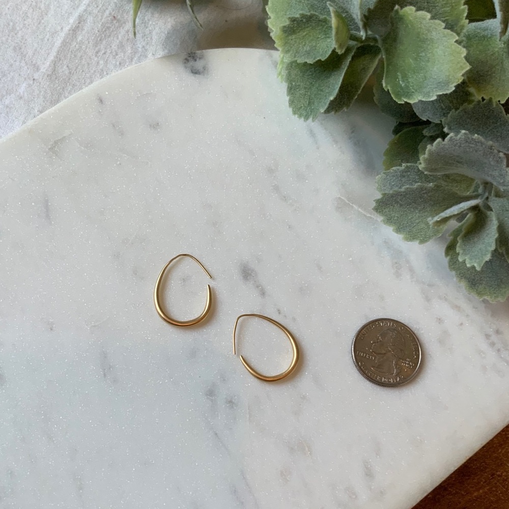 The Ames - Crescent Gold Hoops - Picture 7 of 9